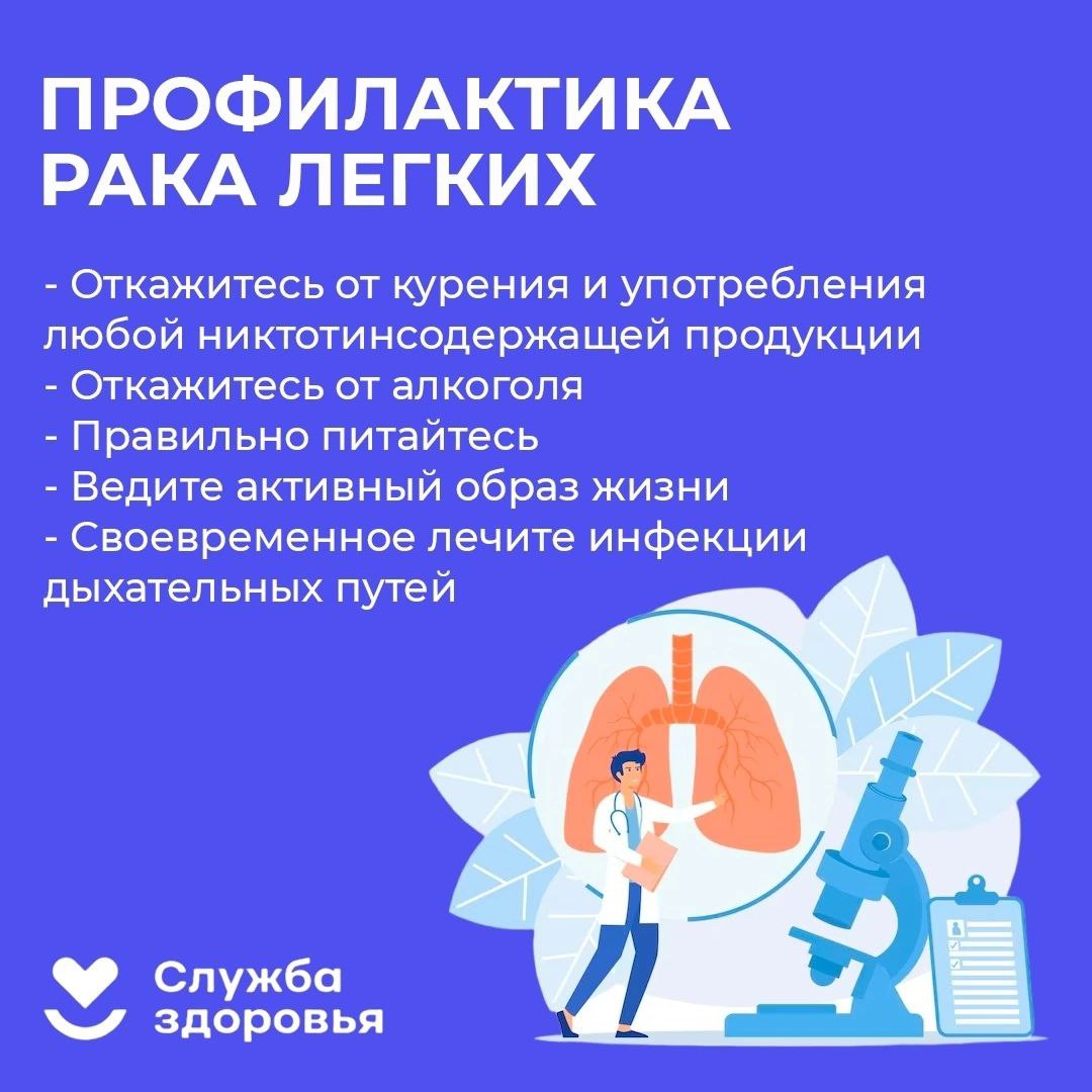 Минздрав РФ проводит неделю профилактики рака легких с 3 по 9 ноября.
