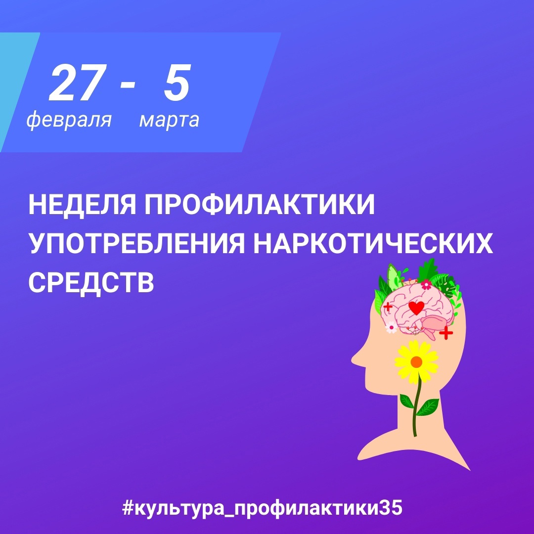  Неделя профилактики употребления наркотических средств.