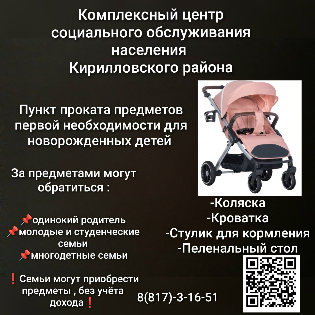  пункт проката предметов первой необходимости для новорожденных